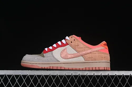 All categories Nk SB Dunk series Nk SB Dunk Low low-top sneakers K version Clot x Dunk Low "What The" joint model Yuanyang color SB low-top casual sneakers FN0316-999